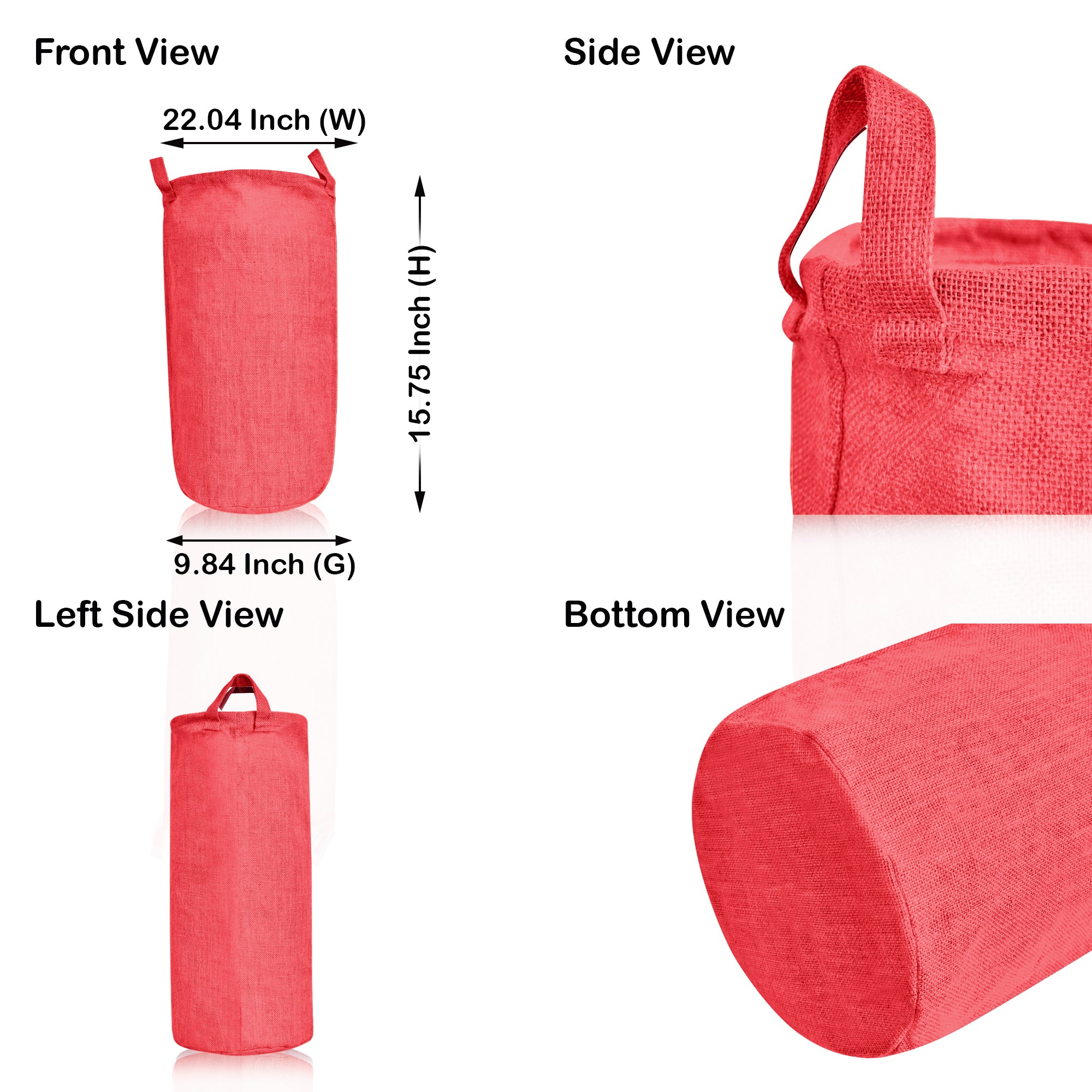 Coloured Jute Storage Baskets – Durable Foldable Hampers for Clothes, Toys & Home Organization | Eco-Friendly Burlap Bins (Packs of 4)