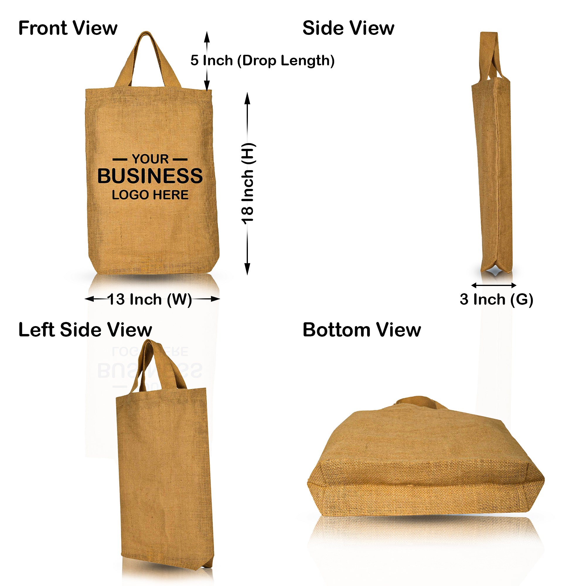 Burlap Jute Tote Bags – Reusable Gift Bags for Women, Bridesmaids, Weddings & Grocery Shopping (Packs of 12)
