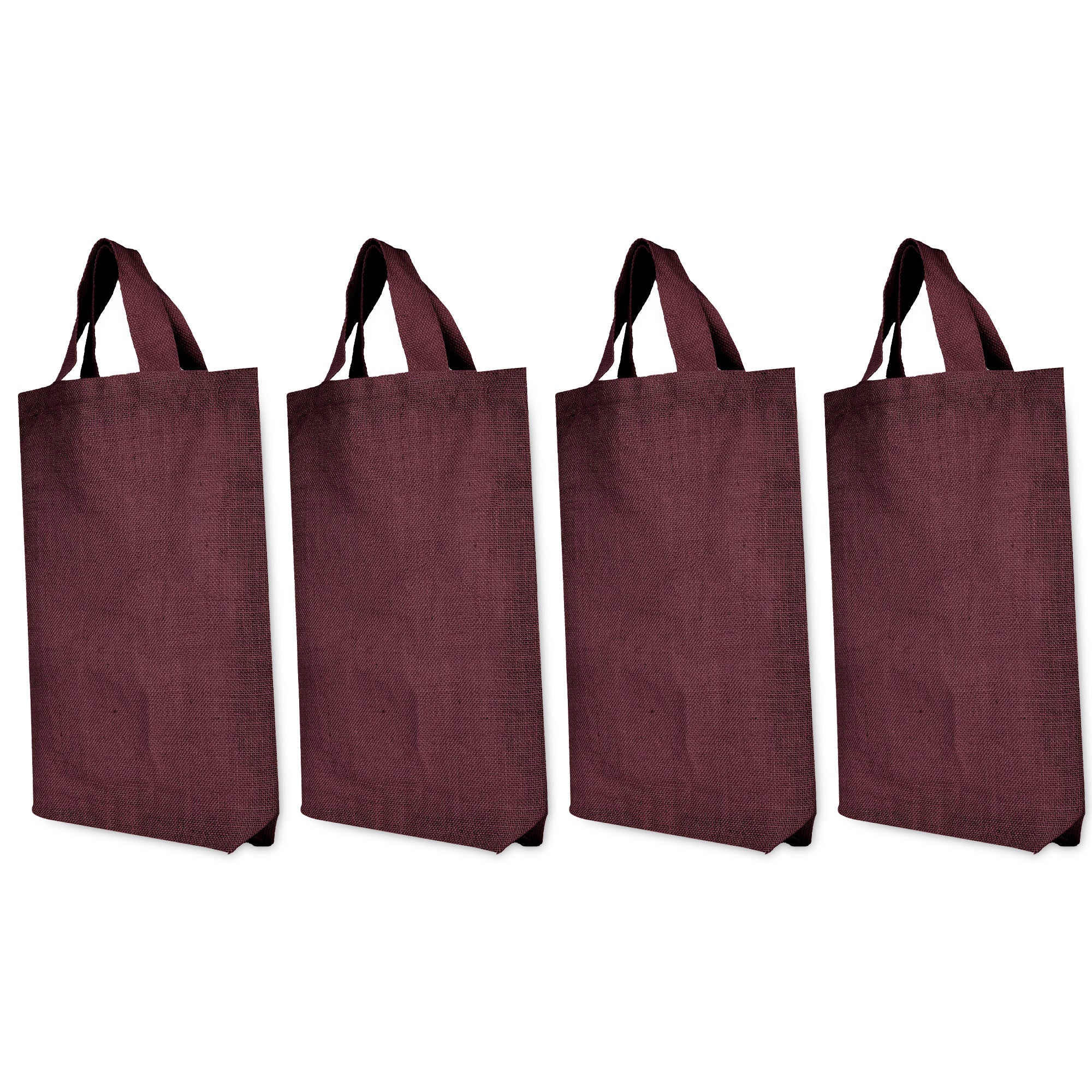 Reusable Jute Tote Bags –  Grocery, Shopping, Gifts, Beach Trips, Weddings (Set of 4)