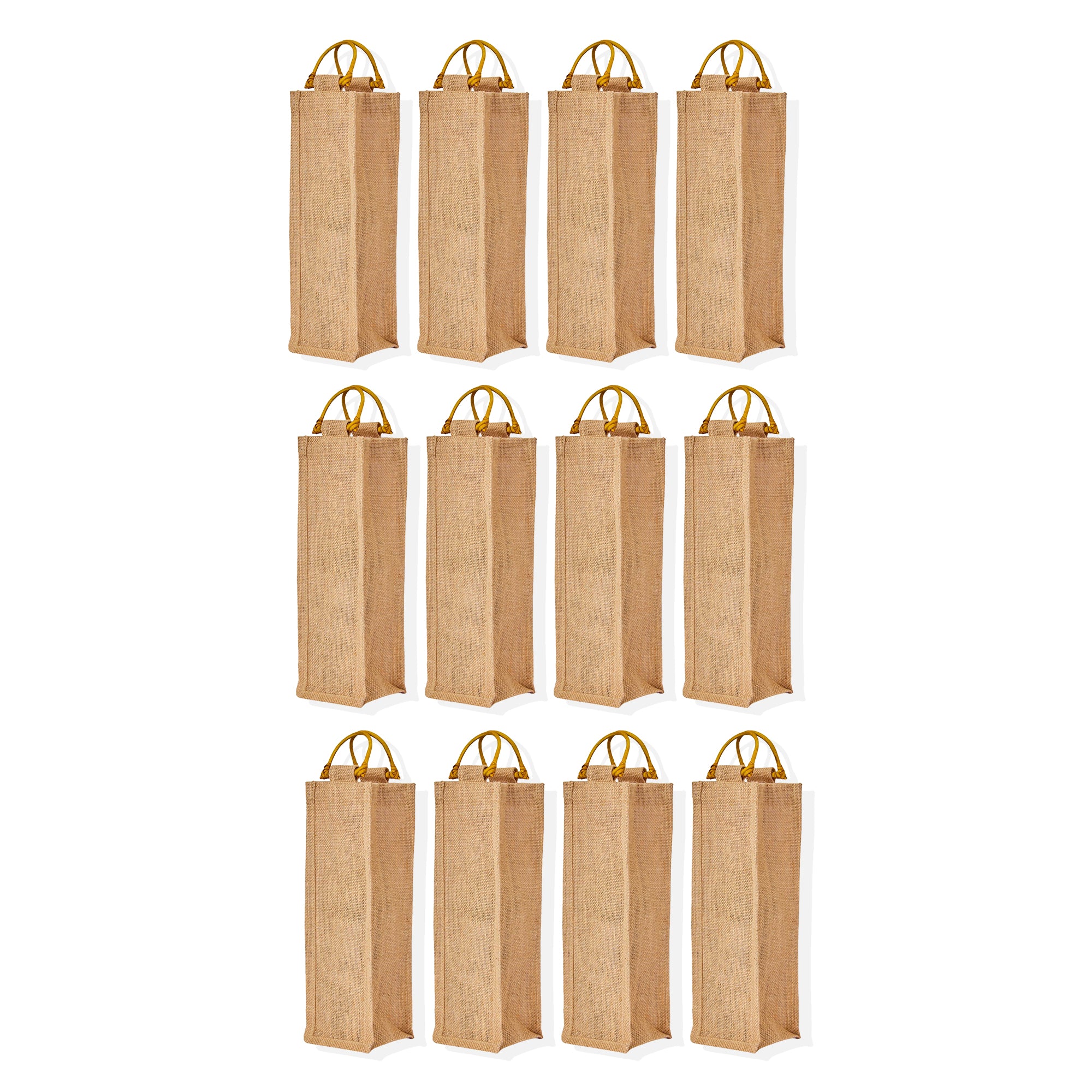 Reusable Jute Wine Bottle Gift Bags s – Ideal for Wine Gifts, Christmas, New Year, Wedding, Parties Favour, Gifting (Packs of 12)