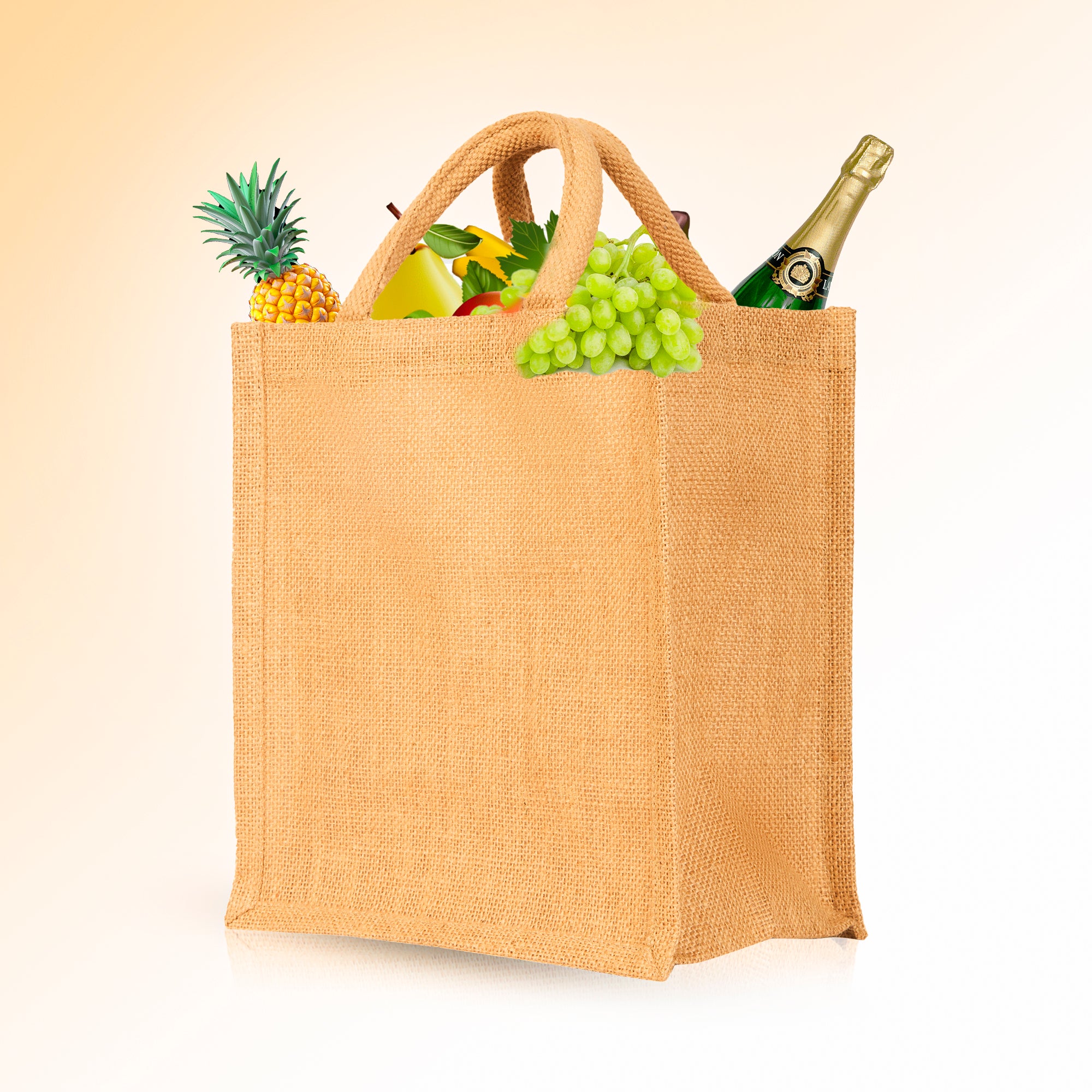 Burlap Jute Tote Bags Eco-Friendly Totes for Shopping, Weddings, Gifts & DIY Projects | Sturdy & Durable (Set of 8)
