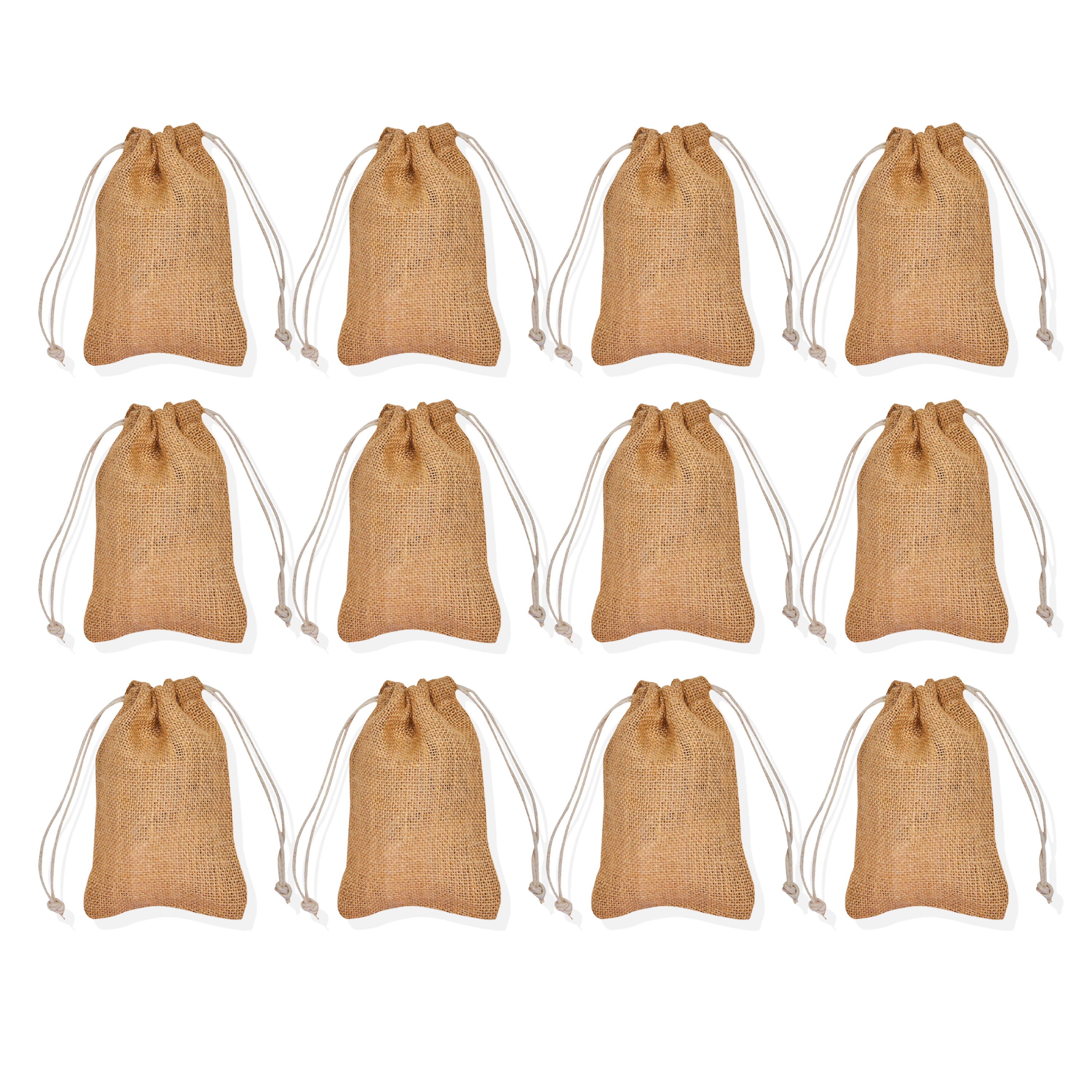 Burlap Gift Bags – Reusable Jute Drawstring Pouches for New Year, Birthday Weddings & Christmas Gifts (12 PCS)