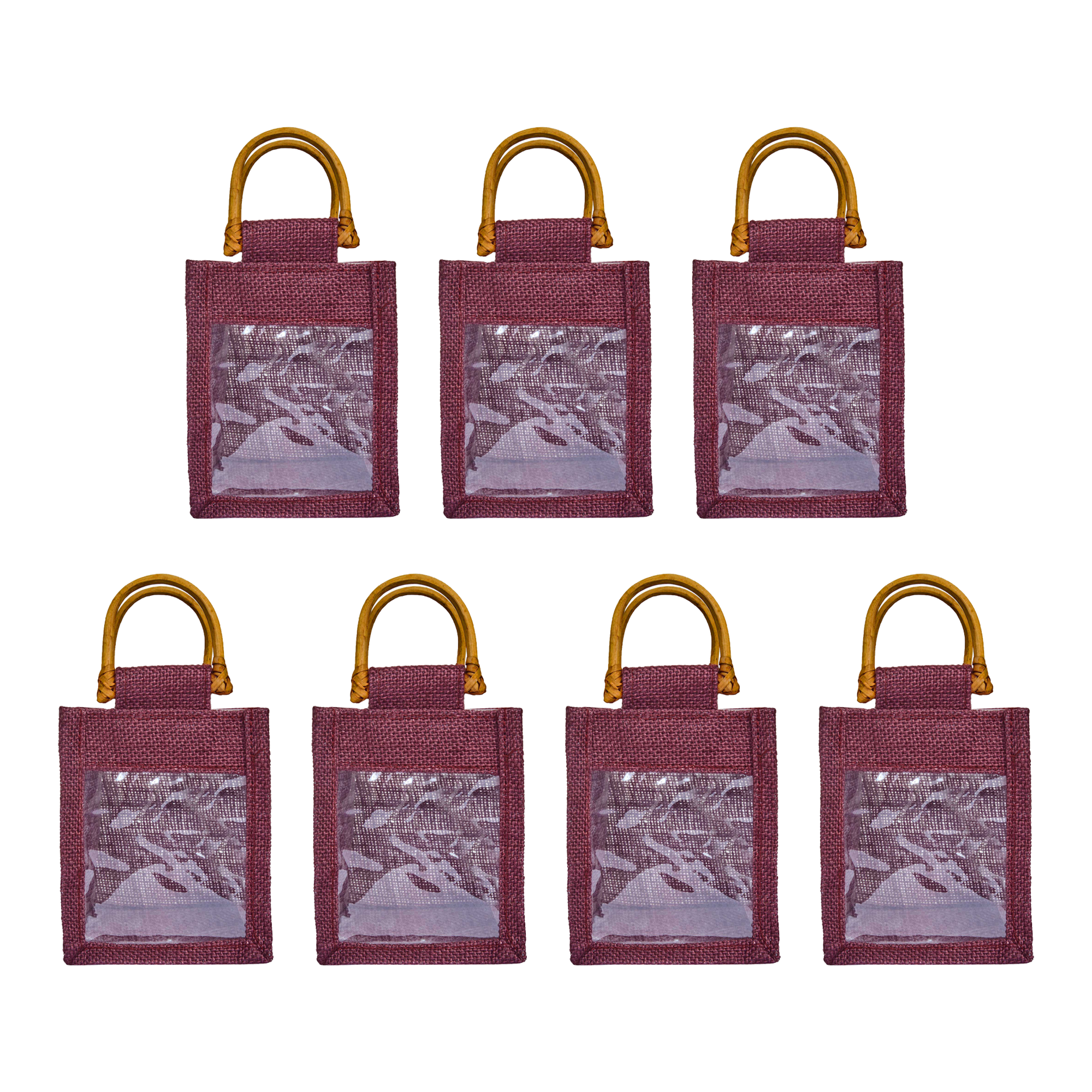 Burlap Gift Bags  – Natural Jute Pouches for Wedding, Christmas, New Year, Parties, Birthday Gifts (Packs of 7)