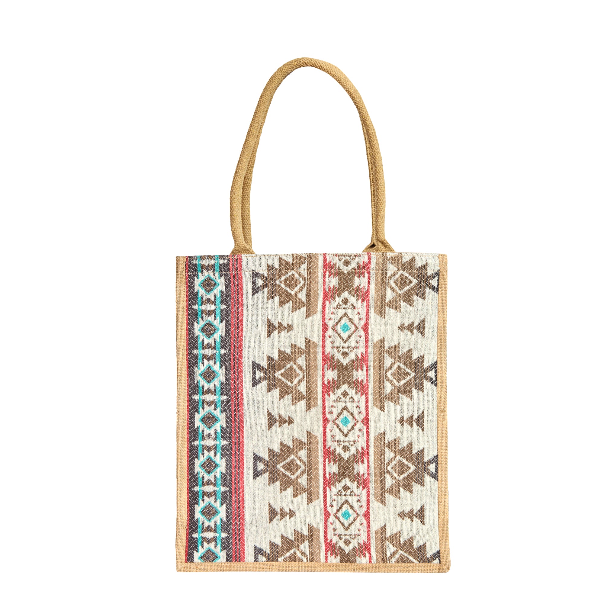 Premium Natural Reusable Jute Shopping Tote Bag - Groceries, Gifting, Travel, Christmas & Beach Trips.